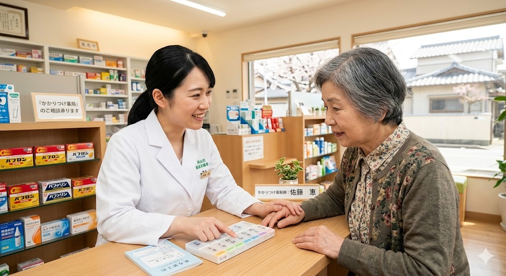 かかりつけ薬局の相談風景